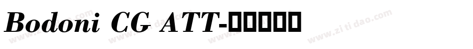 Bodoni CG ATT字体转换